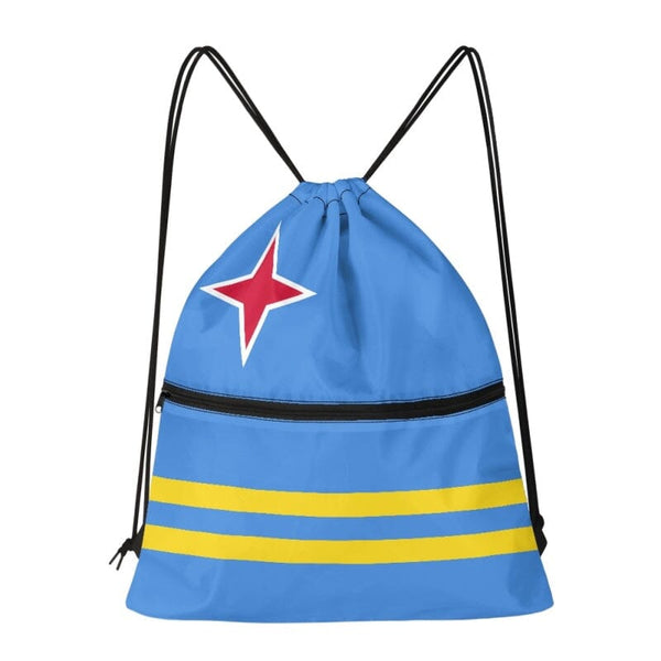 Aruba Drawstring Zipper Bag Backpacks Aruba